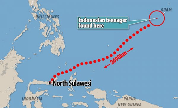 19-летний индонезиец провел 49 дней один в Тихом океане