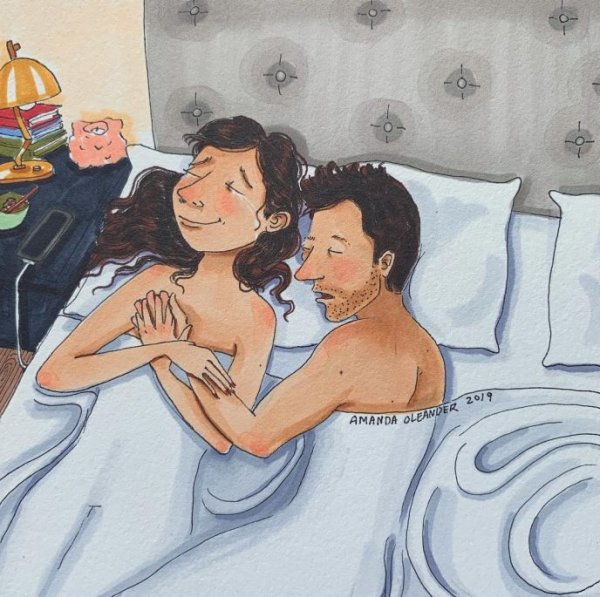 15 теплых рисунков о том, как выглядит любовь, когда никто не видит
