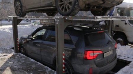 Как работает персональная двухуровневая парковка с автомобильным лифтом в Челябинске