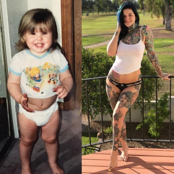 Девушка нанесла на свое тело более 40 татуировок, идеями для которых послужили фильмы