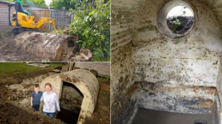 Семья обнаружила бомбоубежище времен Второй мировой войны под тоннами щебня в саду