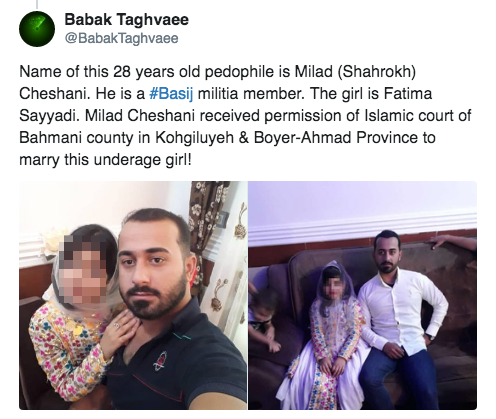 В Иране власти расстроили свадьбу 9-летней невесты и 28-летнего жениха