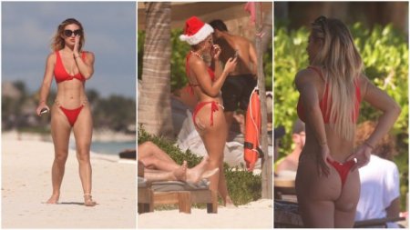 25-летняя канадская модель Стефани Найт (Stefanie Knight) встретила Рождество на пляже