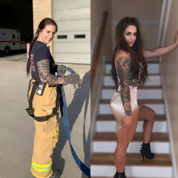 Сексуальная униформа пожарной девушки
