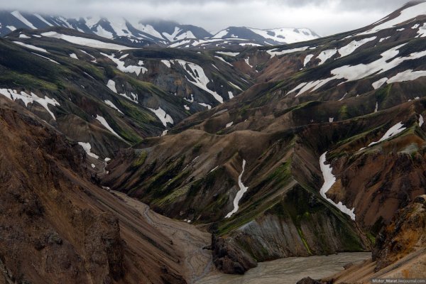 Путь к долине Landmannalaugar в Исландии