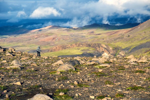 Путь к долине Landmannalaugar в Исландии