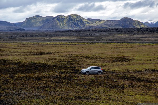 Путь к долине Landmannalaugar в Исландии