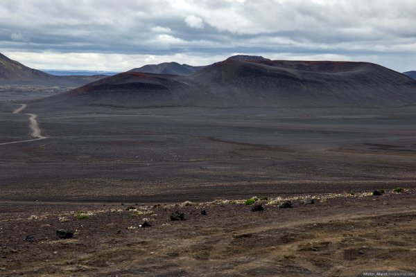 Путь к долине Landmannalaugar в Исландии