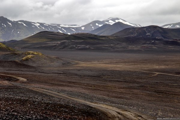 Путь к долине Landmannalaugar в Исландии