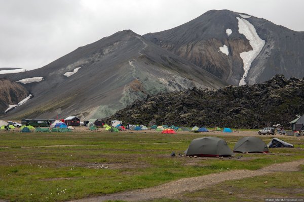 Путь к долине Landmannalaugar в Исландии