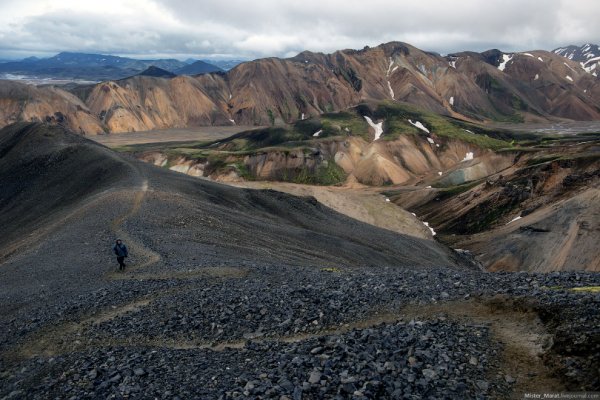 Путь к долине Landmannalaugar в Исландии