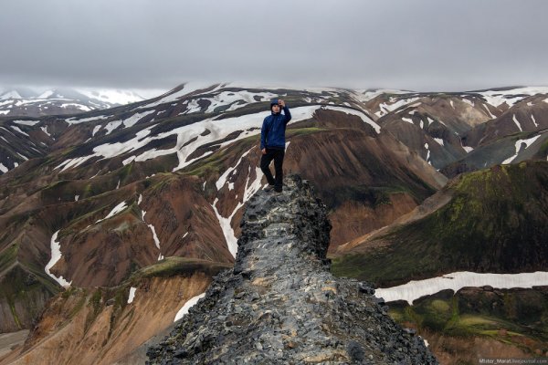 Путь к долине Landmannalaugar в Исландии