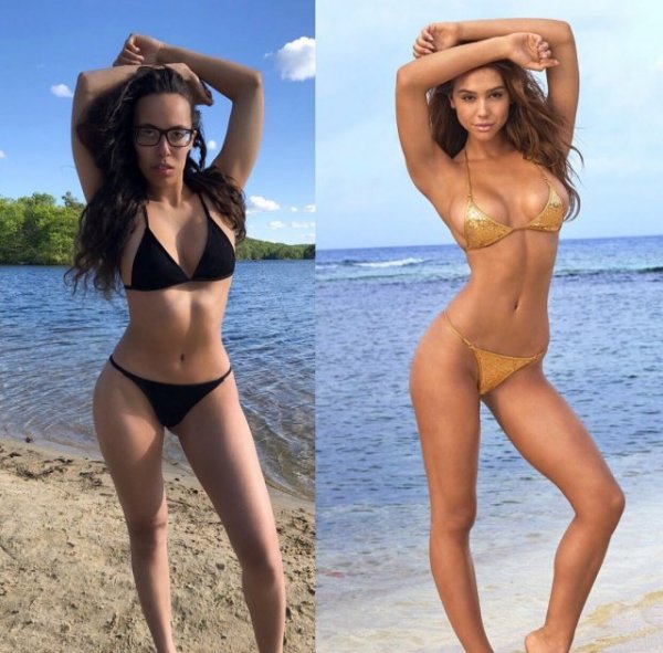 SwimsuitIconChallenge: обычные женщины повторяют снимки супермоделей в бикини