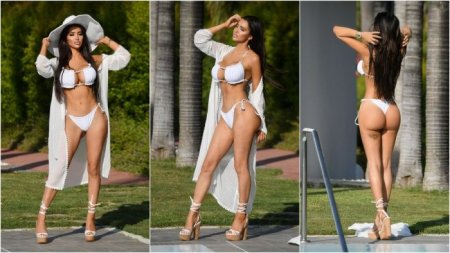 28-летняя британская инстаграм-модель и предприниматель Хлоя Хан (Chloe Khan) на отдыхе в Испании