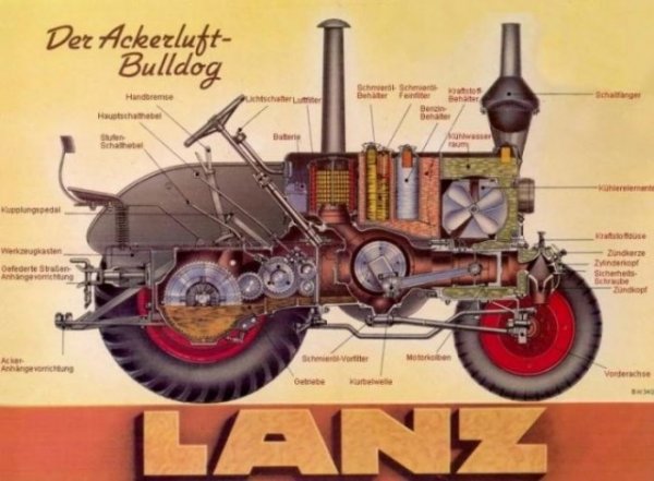 Lanz Bulldog – трактор-тягач с нефтяным мотором