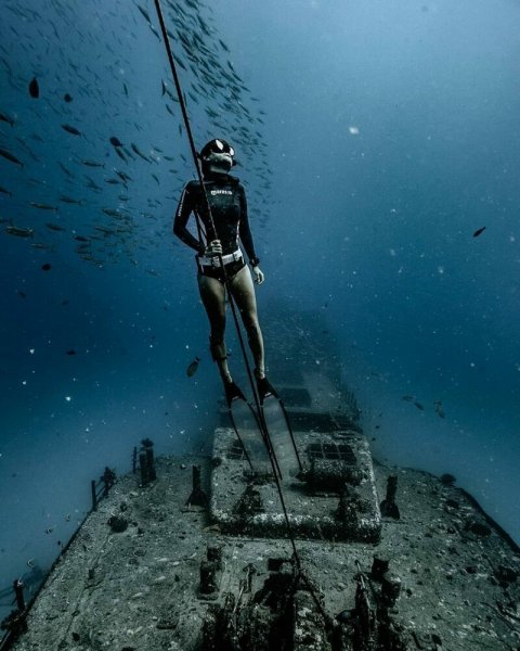 «Большой и синий океан»: фотограф-фридайвер показал удивительную серию подводных кадров