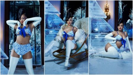 32-летняя барбадосская певица, актриса, музыкальный продюсер, модный дизайнер и филантроп Рианна (Rihanna) в нижнем белье