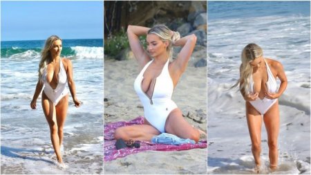 29-летняя американская актриса, предприниматель и модель Линдси Пелас (Lindsey Pelas) в купальнике