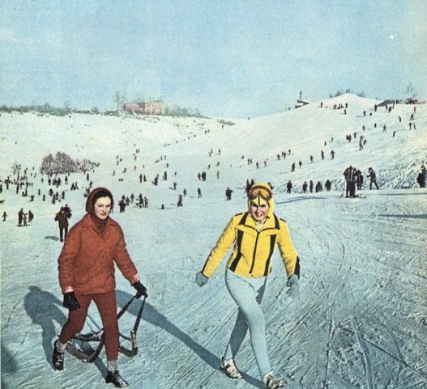 Зимние катания на санках в СССР