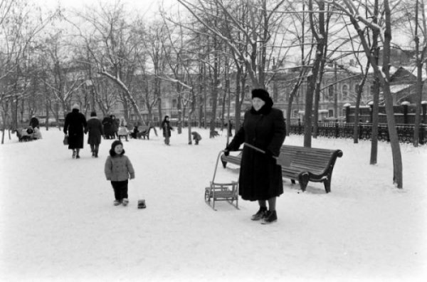 Зимние катания на санках в СССР