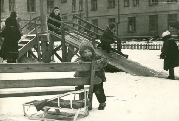 Зимние катания на санках в СССР