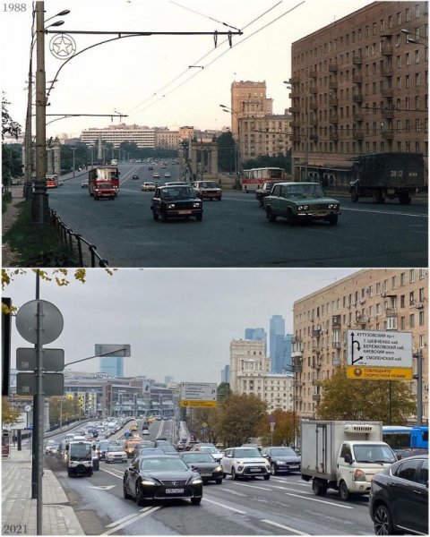 Подборка фотографий Москвы из серии "было/стало"
