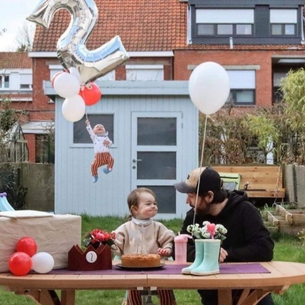 "Дорогая, с ребенком все в порядке": отец делает забавные фотожабы со своим ребенком, чтобы успокоить жену