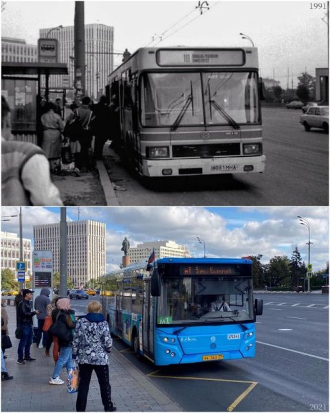 Подборка фотографий Москвы из серии "было/стало"